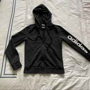 Adidas Black Zip Up